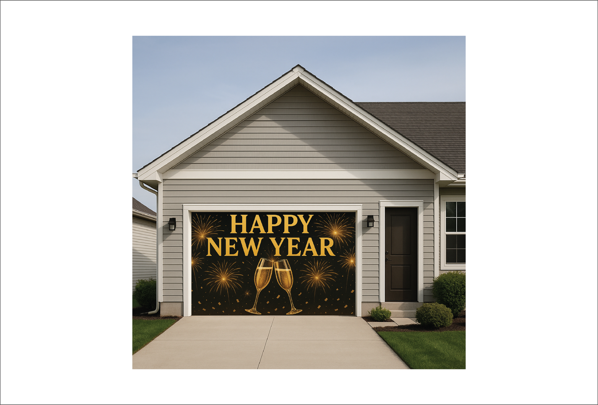 Happy New Years Champaign Glass