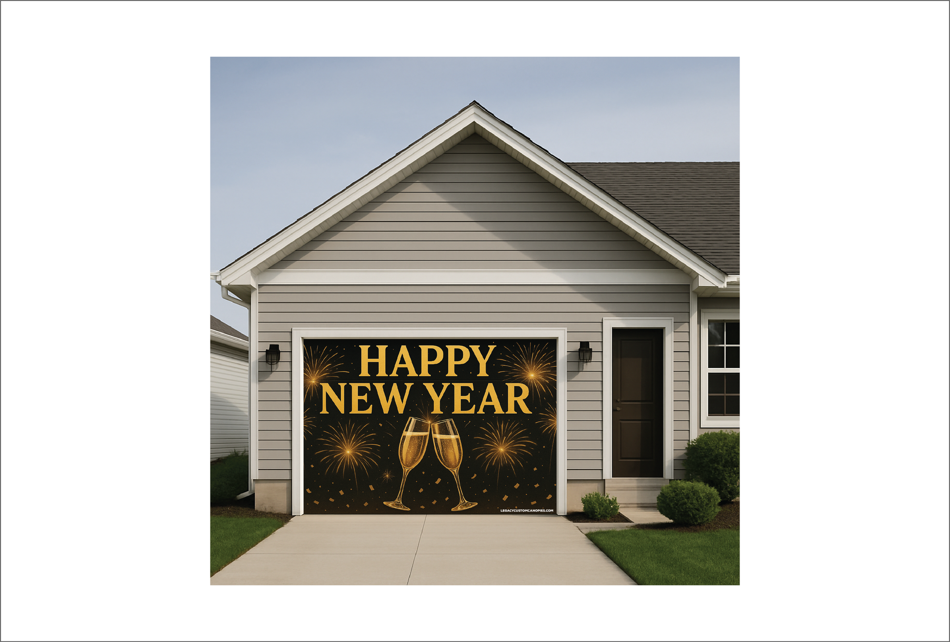 Happy New Years Champaign Glass