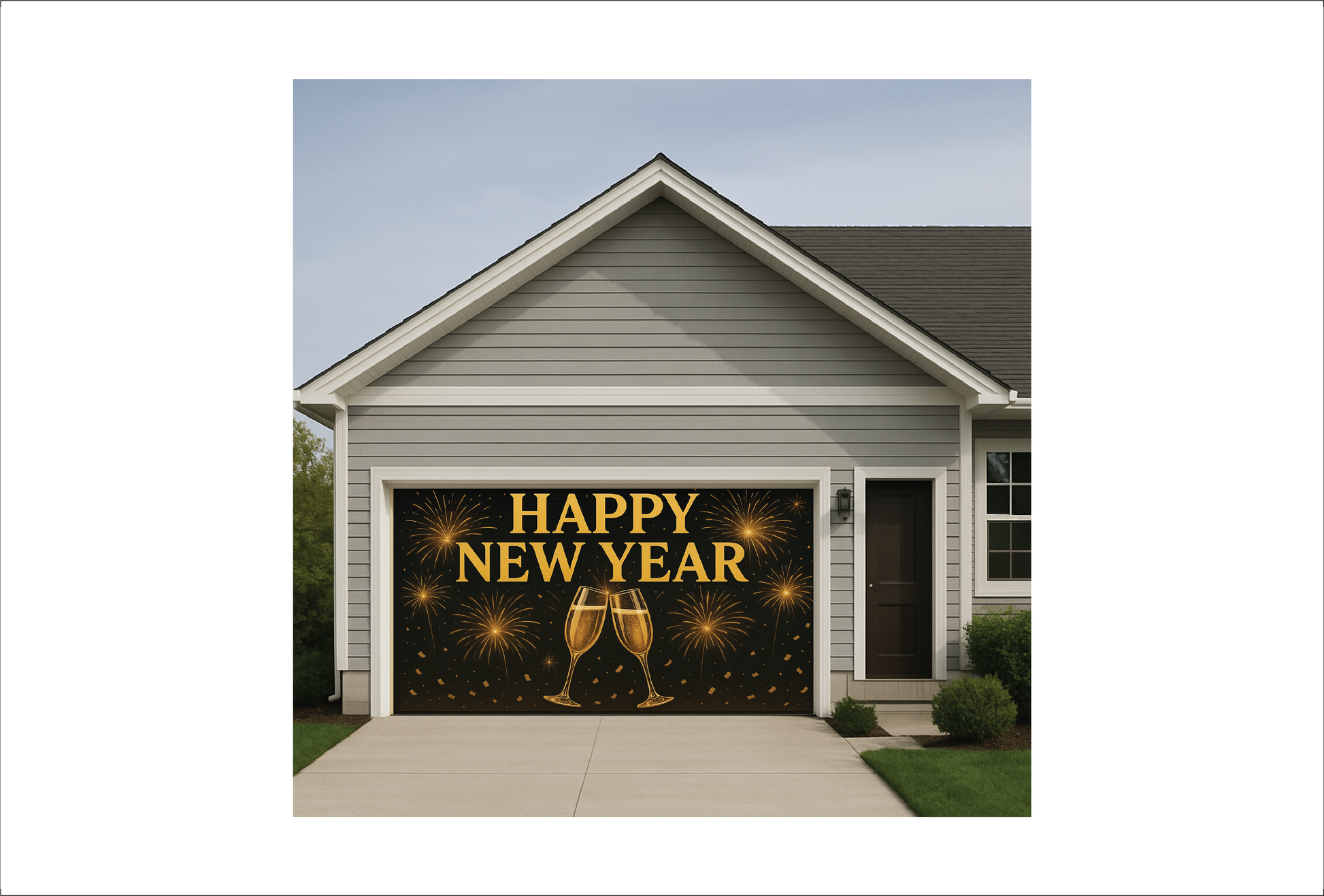 Happy New Years Champaign Glass