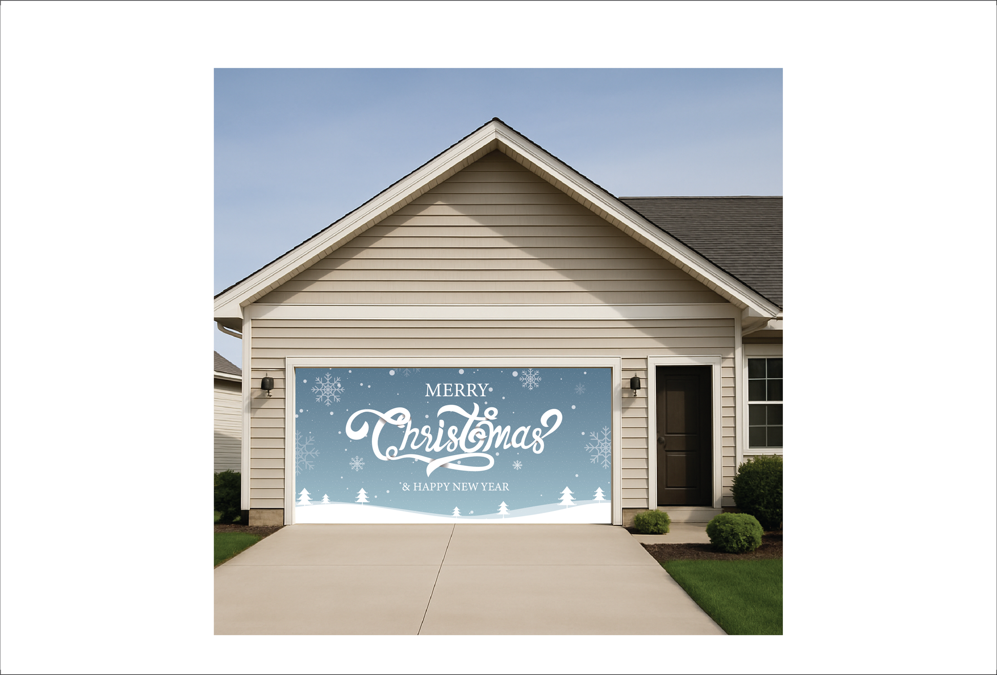 Merry Christmas & Happy New Years Snow Flakes